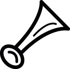 Air Horn Silhouette Cutting Svg Files, Free Vectors File